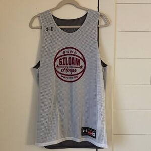 Under Armour Gray and Maroon Basketball Tank